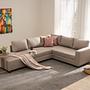 Aly  Schlafsofa Récamiere Links Baumwolle Beige 1