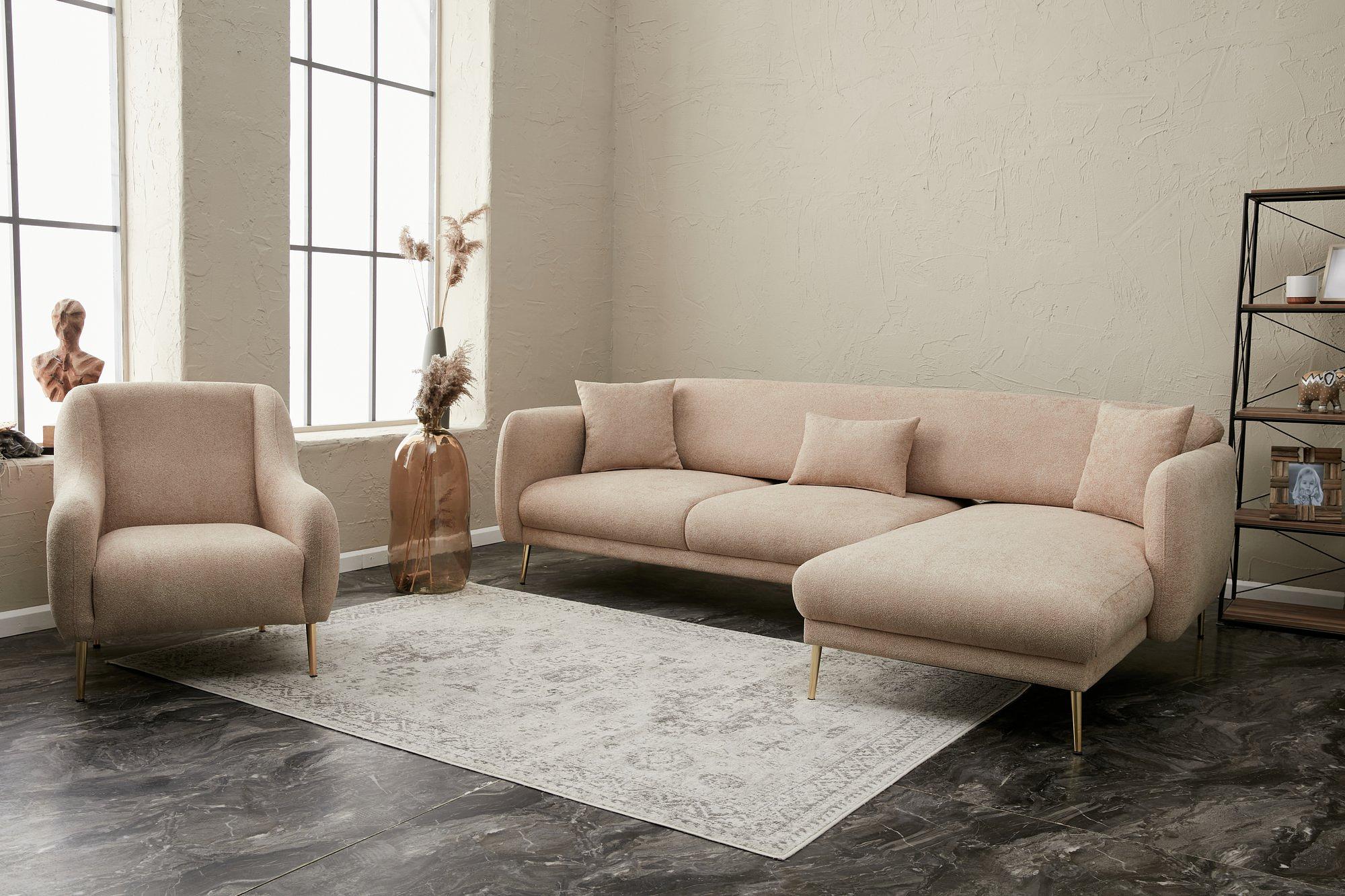 Simena Sofa Récamiere Rechts Beige 2