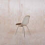 Eames Plastic side Chair DSX Vollpolster Braun 2