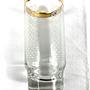 6x Long drink glasses Glass Transparent Gold 2