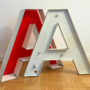 Leuchtbuchstabe A Metall Rot 3