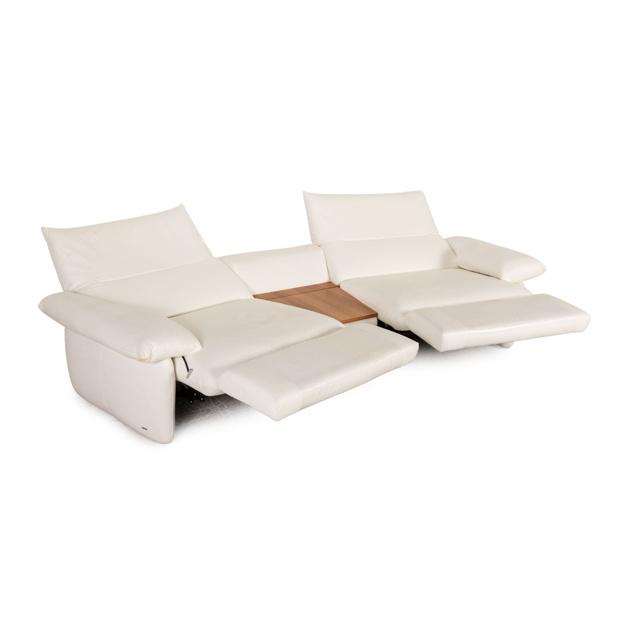 Relaxsofa mit Funktion Leder 2-Sitzer Weiß 2