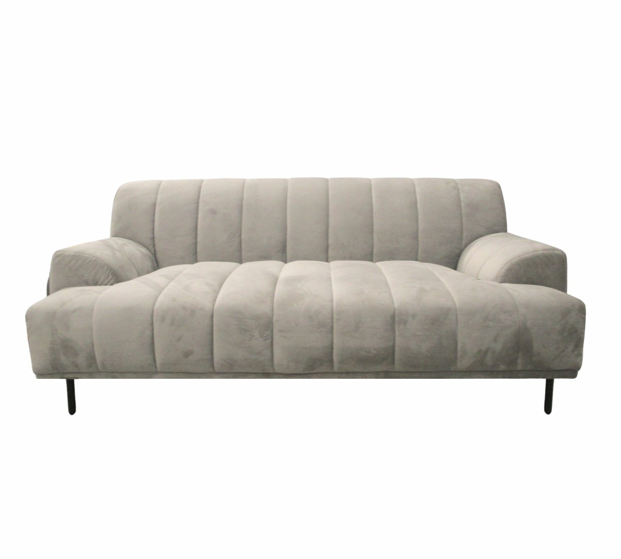 Sofa 2-Sitzer Samt Grau 0