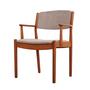 Vintage chair wood textile gray 1960s 0