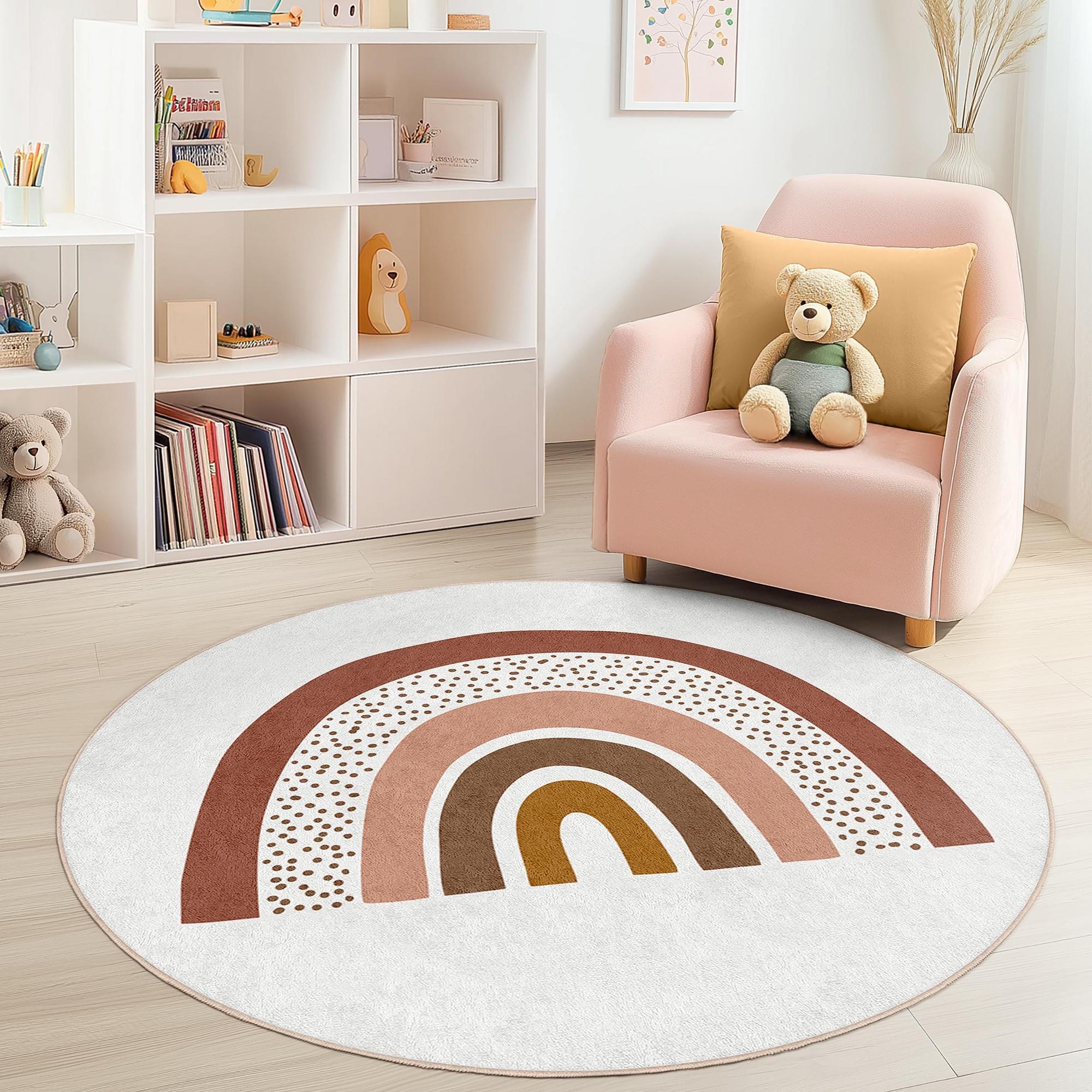 Rainbow Children's Rug Multicolored Ø150cm 0