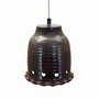 Vintage Pendant Lamp Ceramic Brown 1960s 0
