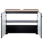 Washbasin cabinet wood black 1