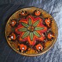 Vintage Wandteller Keramik Mehrfarbig 3