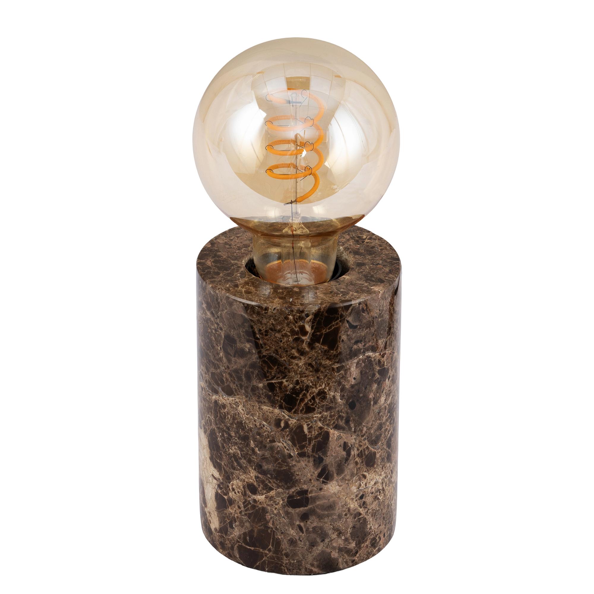 Frigid Tischleuchte 1-flammig Marmor Rotbraun 4