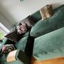 Pyllow Sofa Récamiere Rechts inkl. Hocker Samt Tannengrün  2