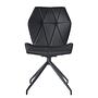 Upholstered Chair Frontera Swivel Set of 2 Black 1