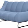 Nawabari Sofa 2-Sitzer Blend-Stoff Hellblau 1