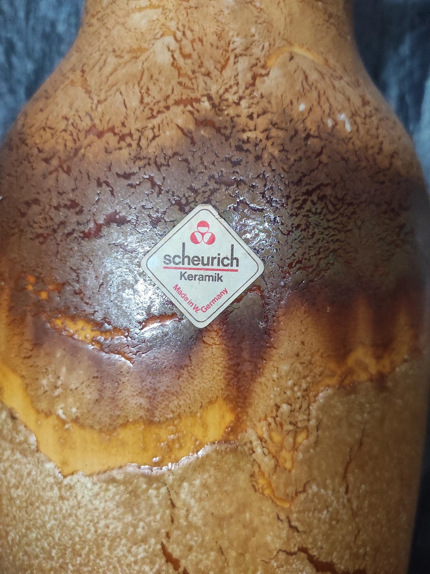 Vintage Vase Ceramic Brown Black 4