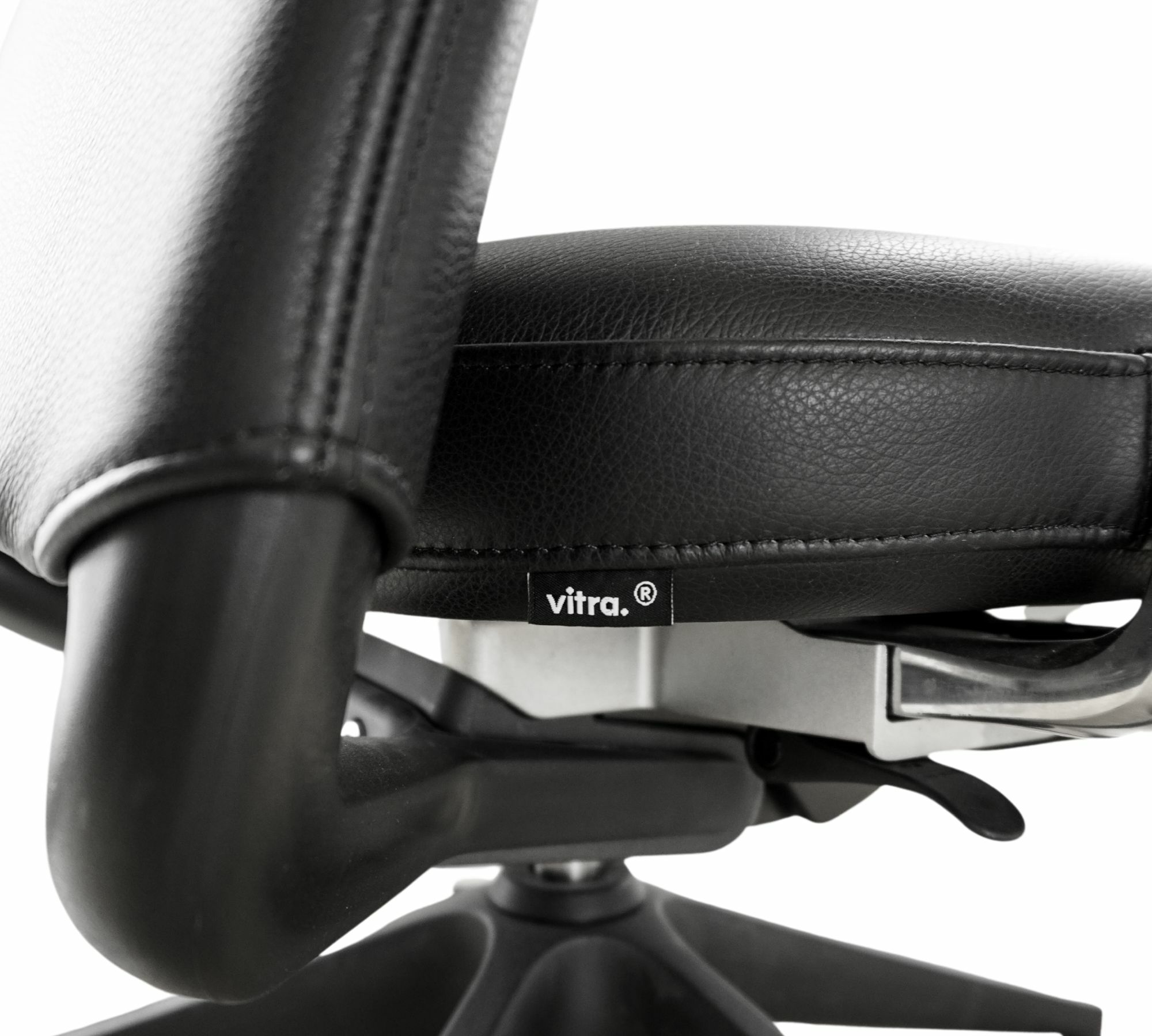 Vitra ID Trim L Bürostuhl Leder Schwarz Flowmotion 5