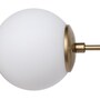 Pendant lamp 6 glass spheres metal white gold 5