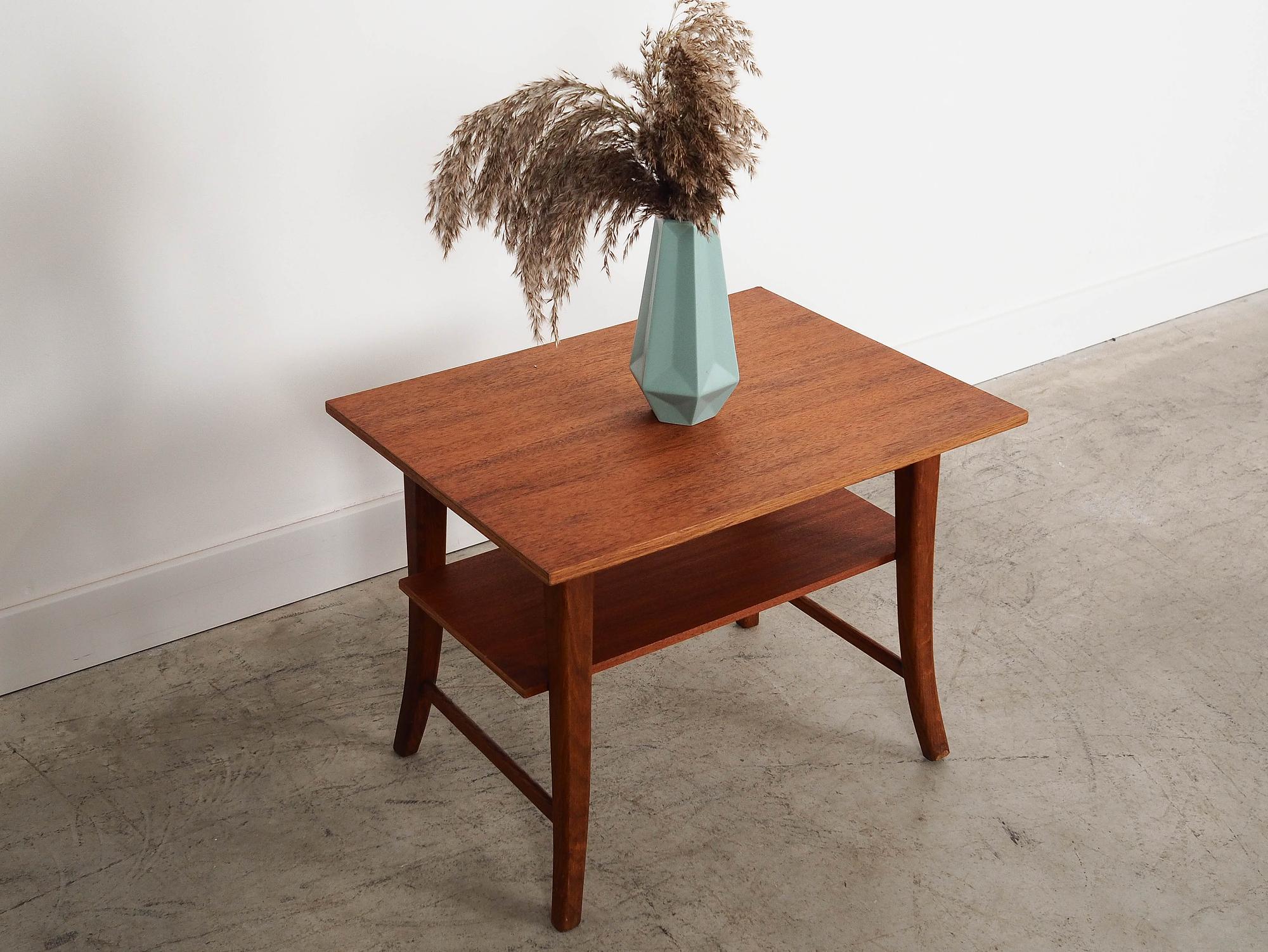 Teak Couchtisch Braun 1970er Jahre 2