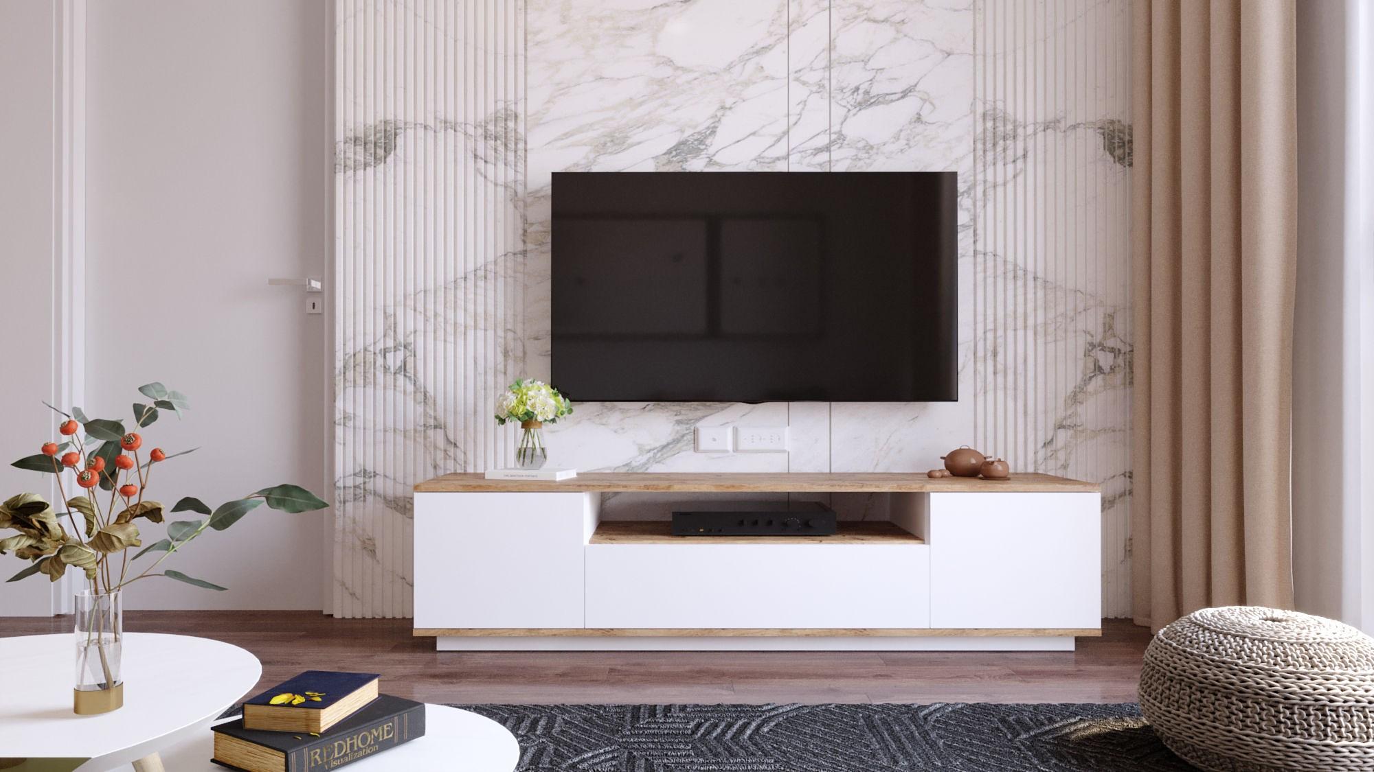 FR7-AW TV Stand White 4