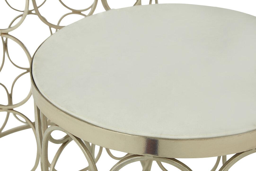 2x Templar Side Table Iron Marble Gold 3