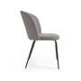 2x Dining chair fabric steel gray 1