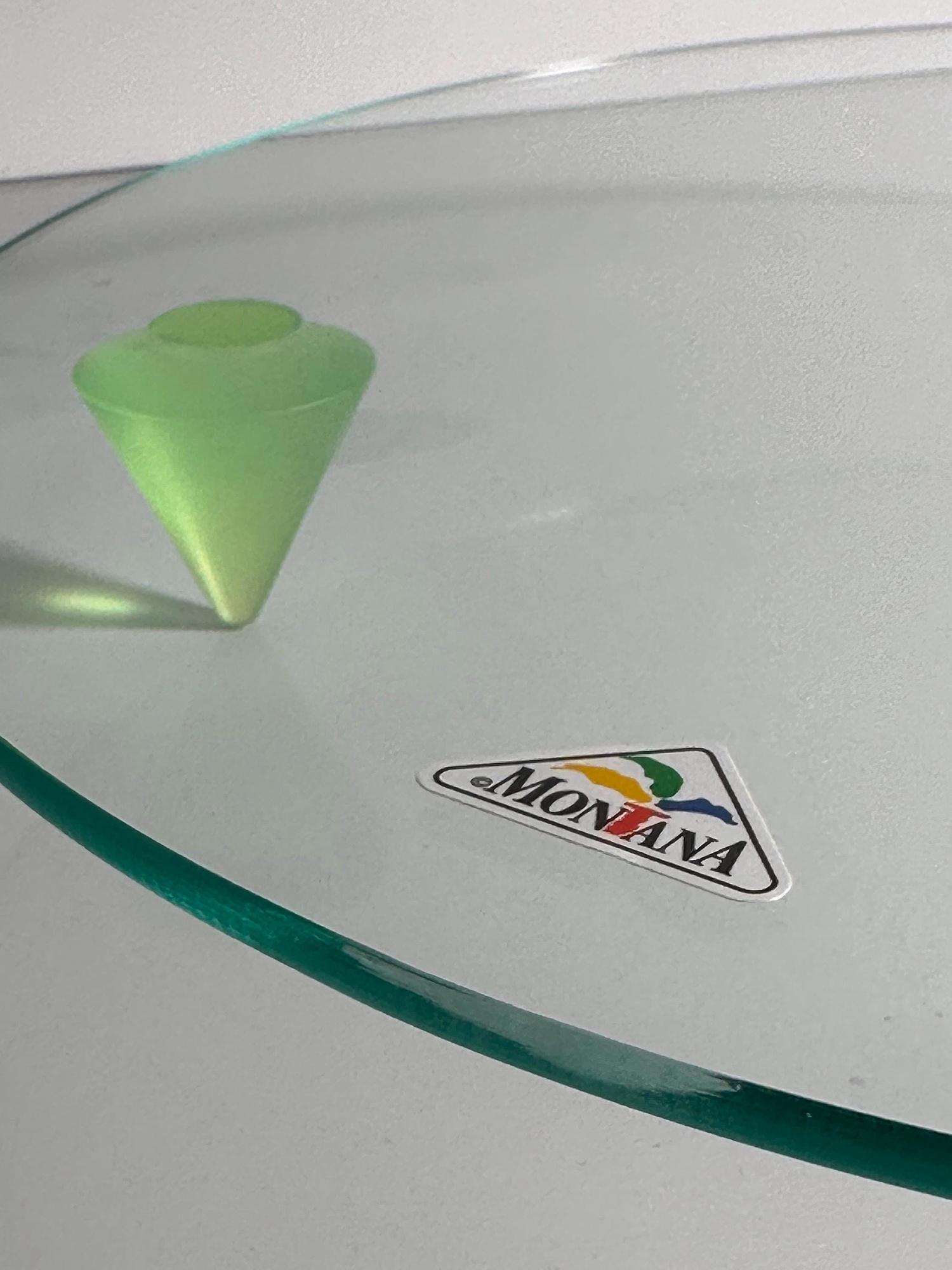 Ciotola vintage postmoderna in vetro anni '80 3