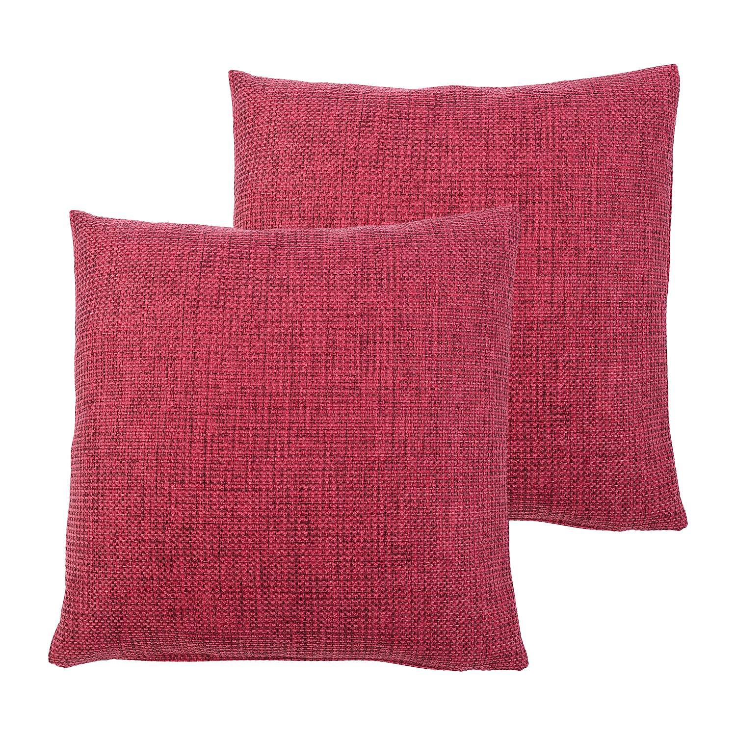 2x Dallas Kissenbezug Kunstfaser Himbeere 50 x 50 cm 0