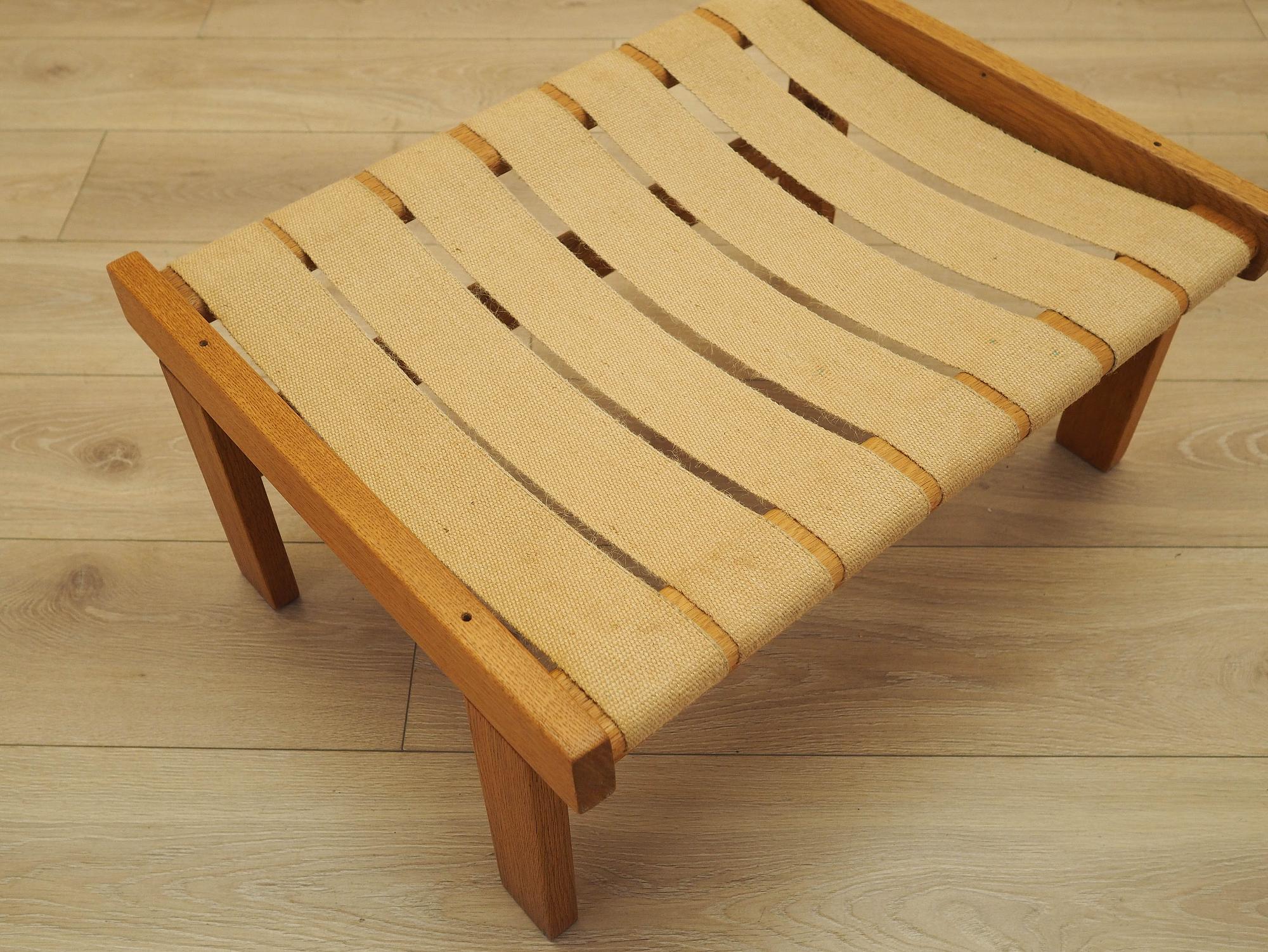 Fußhocker aus Eiche 1960er Jahre 7