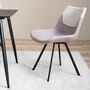 2x Cielo II Dining chair steel fabric stone brown 2