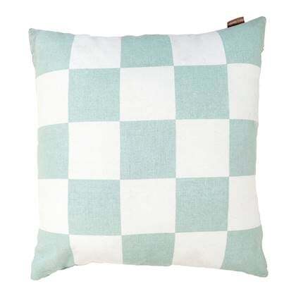 Cushion Textile Blue Plaid 2