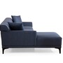 Sofa Récamiere Links Polyester Holz Blau 7