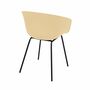2x Vedene Gartenstuhl Stahl Kunststoff Beige 3