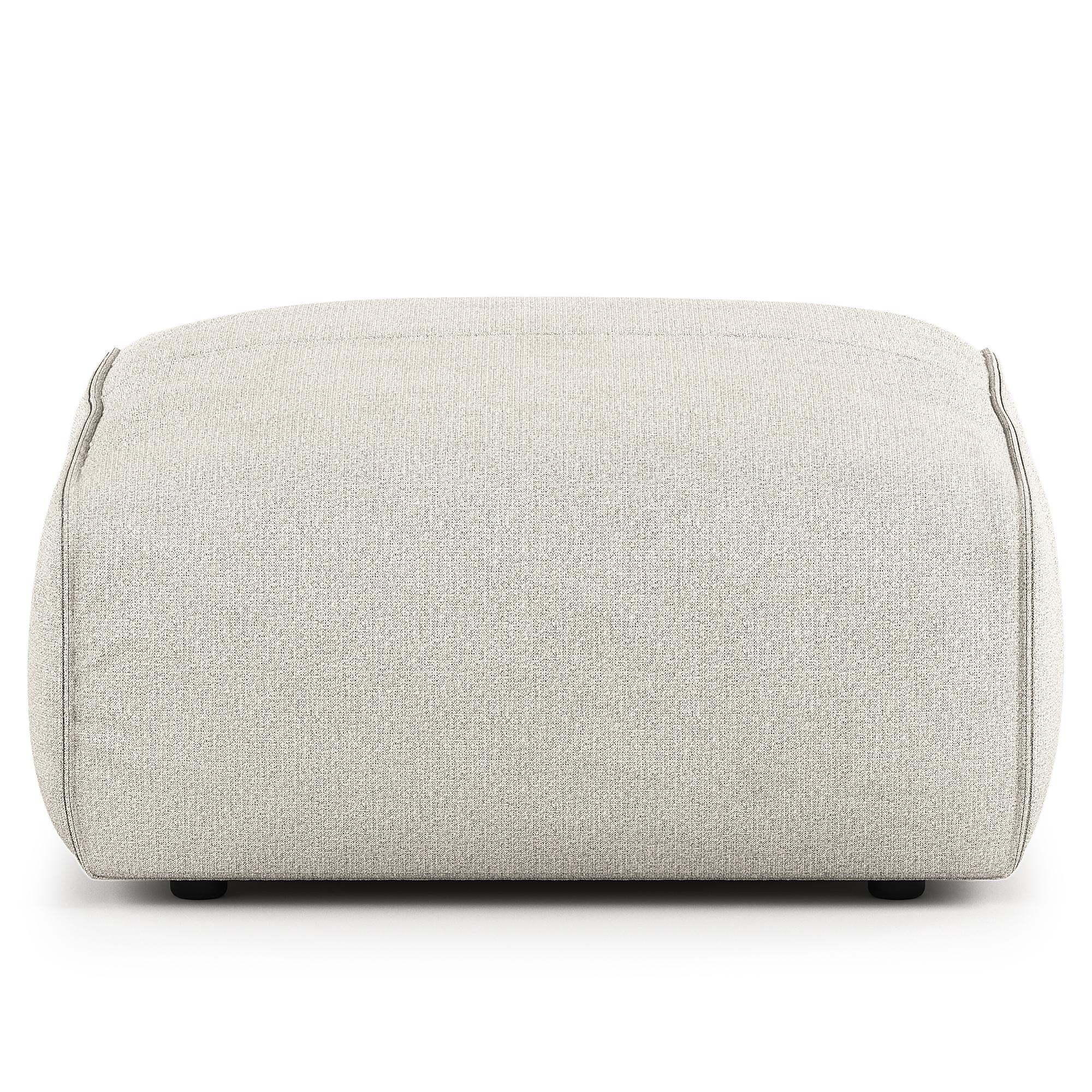 Ottoman HUDSON Woven Fabric Amaris Greige 1