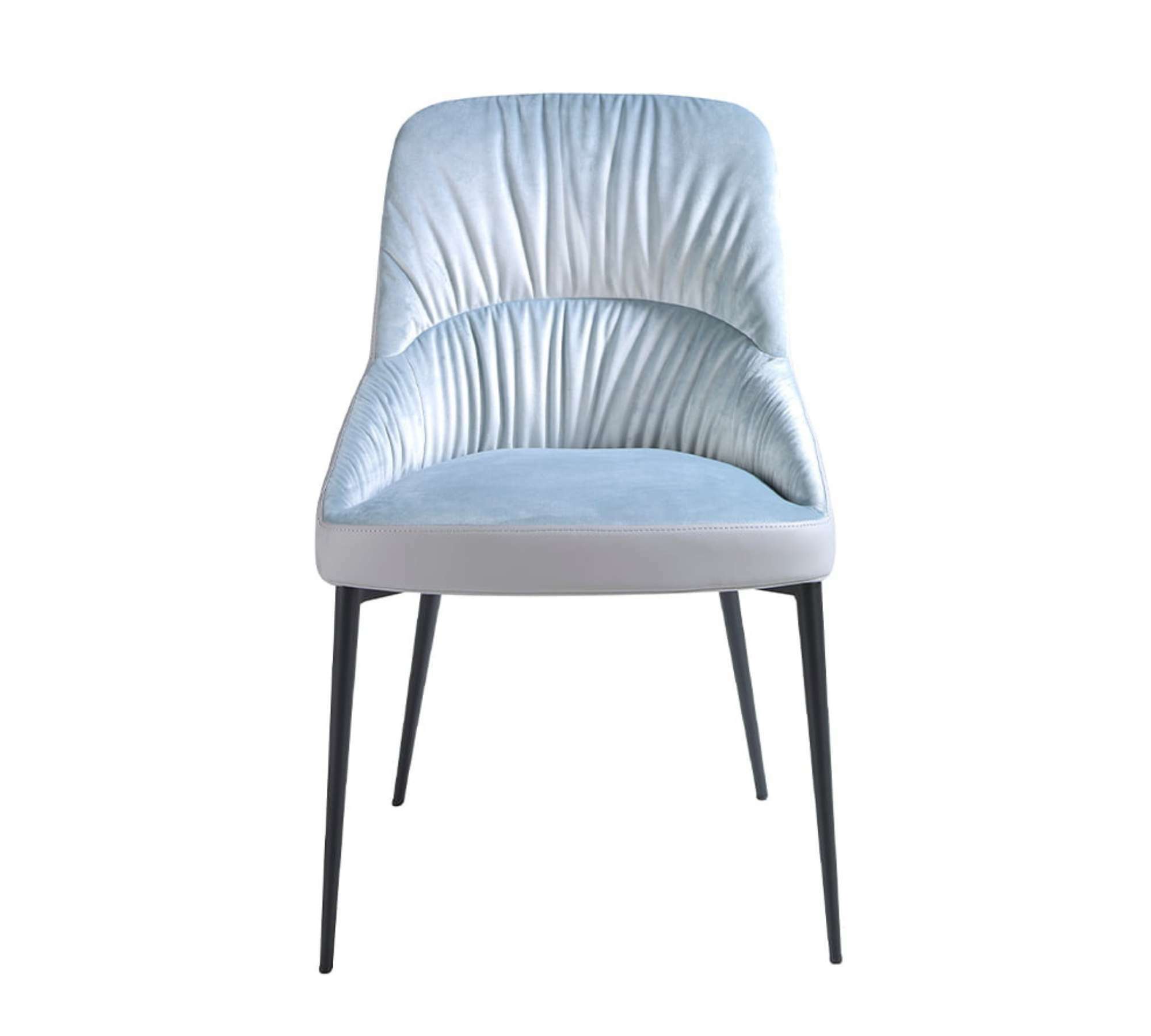 Stuhl Samt Kunstleder Blau 3