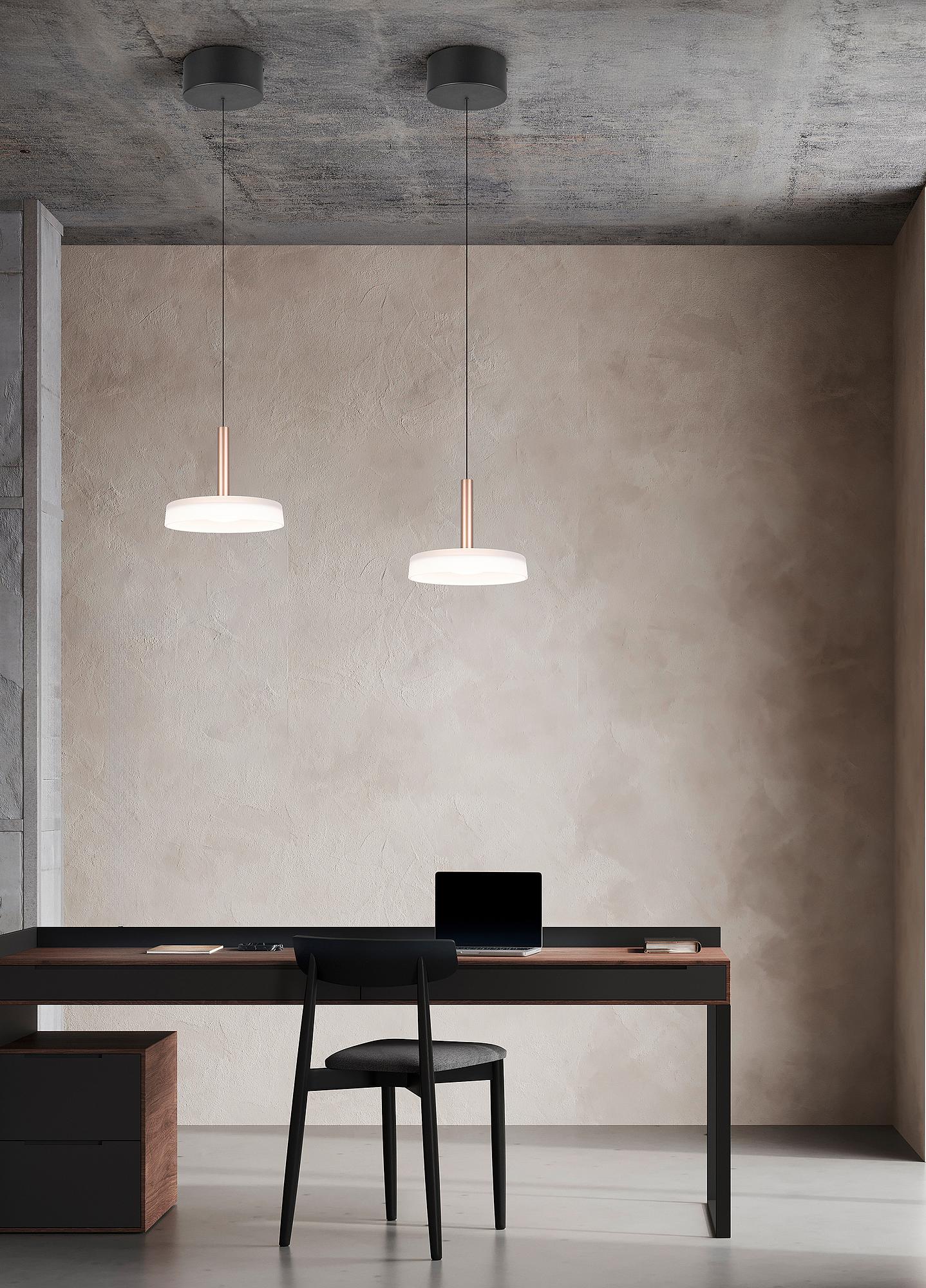 1-Light Celeste Type B LED Pendant Light Opal Glass Iron 2