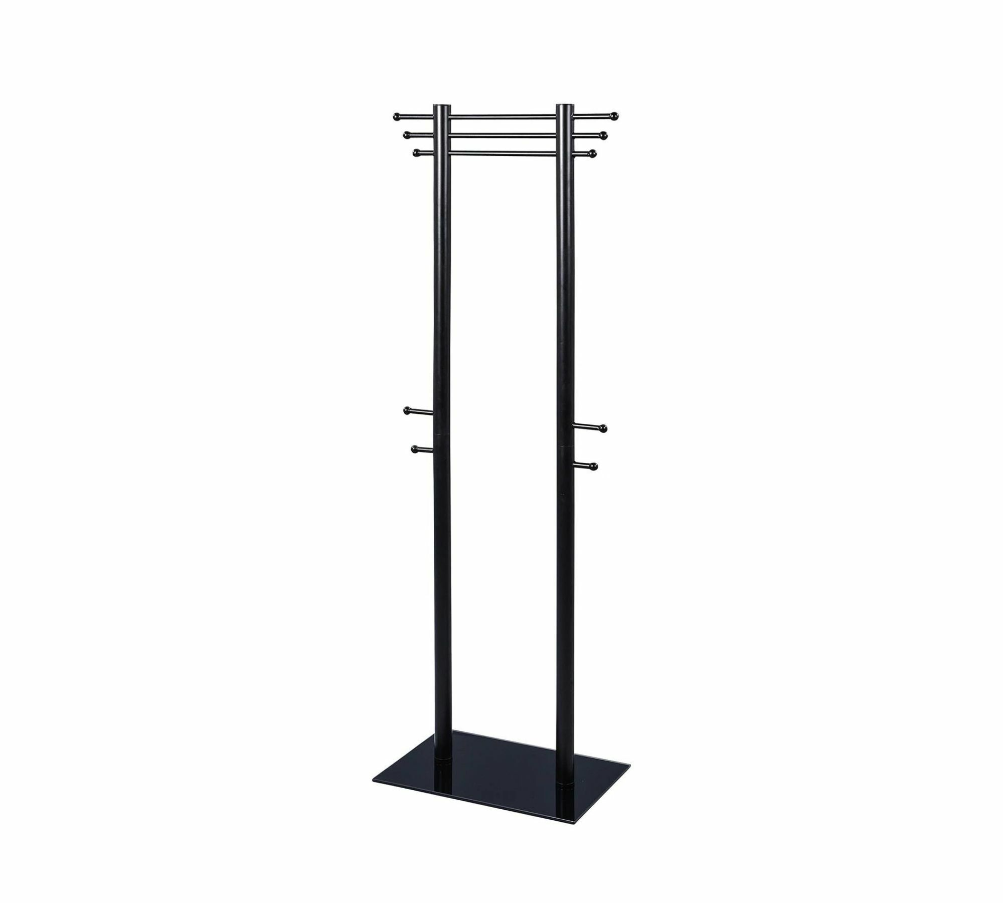 Garderobenstange Metall Glas Schwarz 0