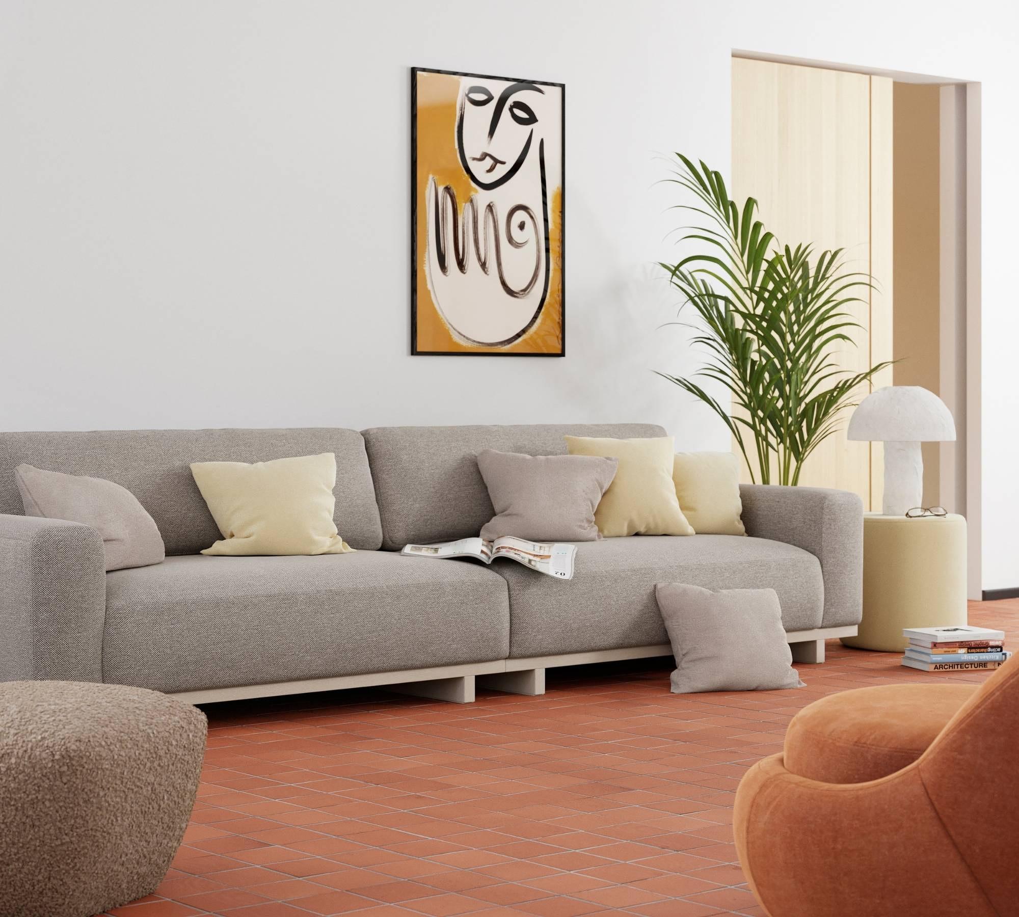 Aya Sofa 3,5-Sitzer Agnes Brown 3