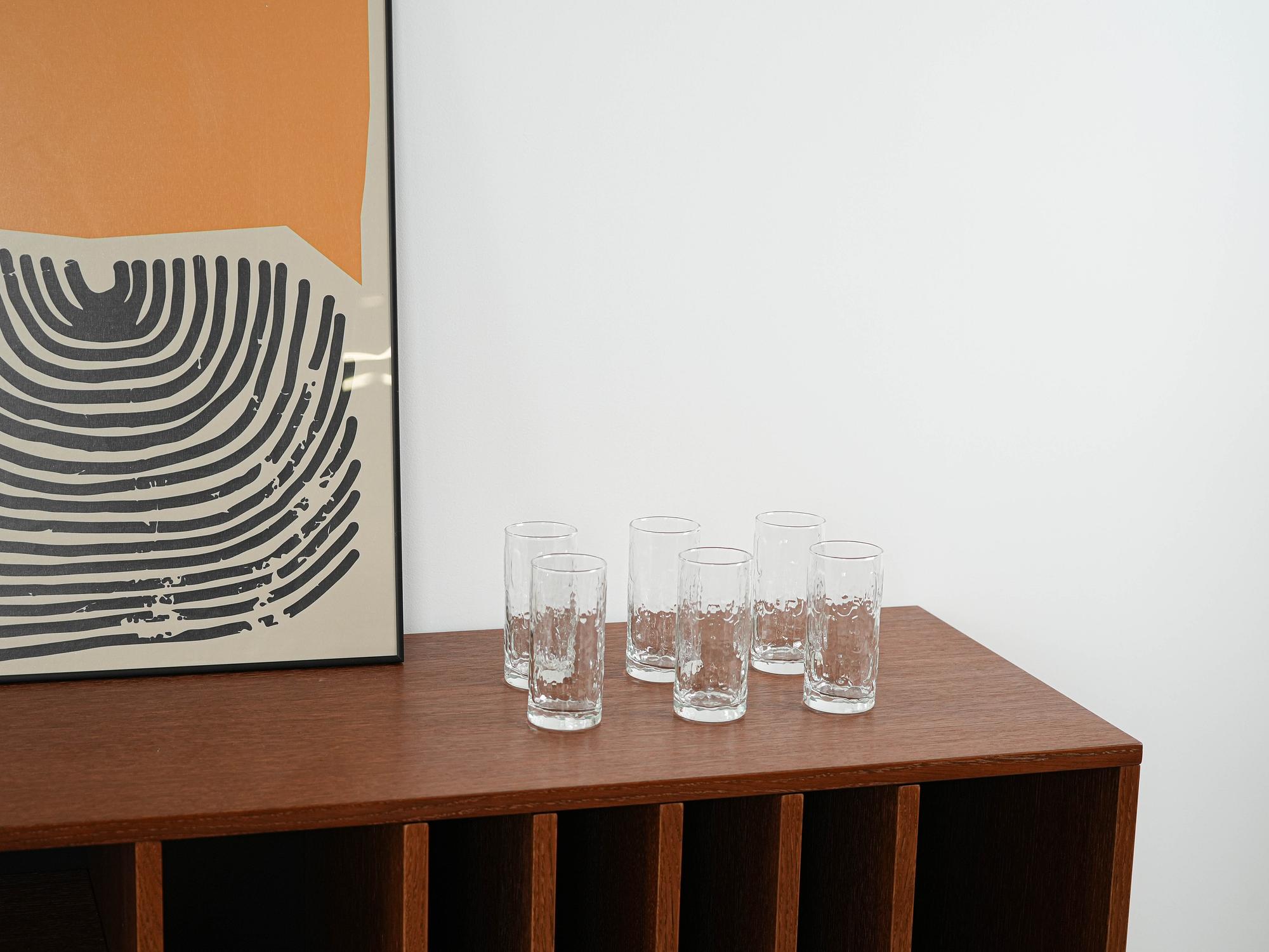 Set of six glasses 1970s 1