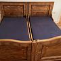 2x Vintage Bett Massivholz Braun 1880er Jahre 0