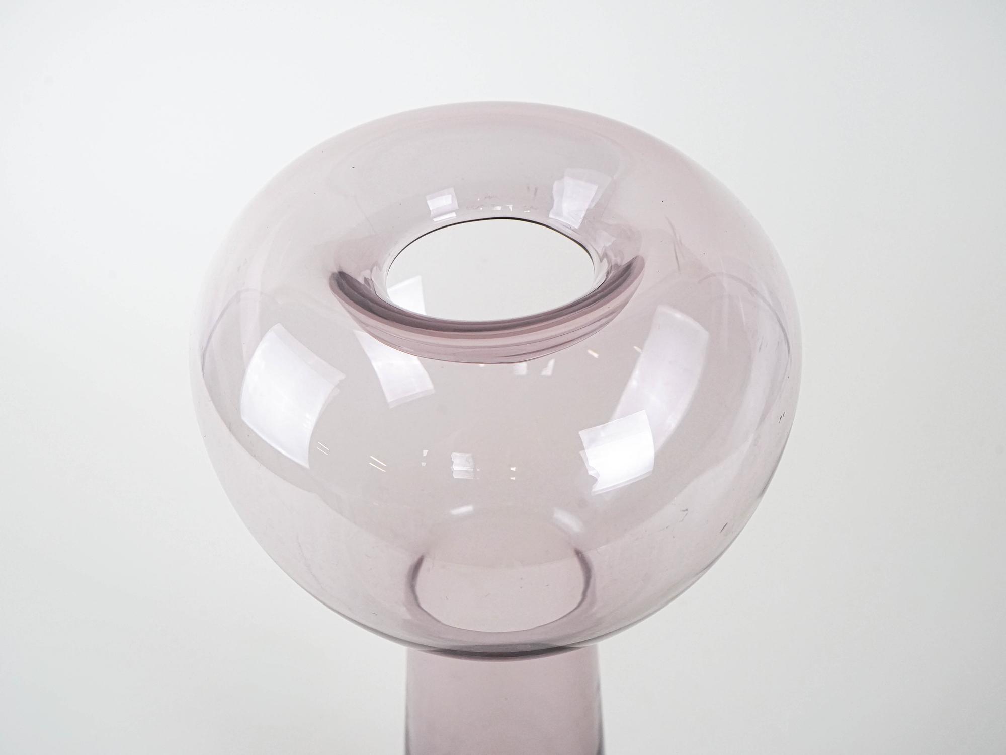 Glass vase Transparent 1970s 4