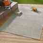 Indoor/Outdoor rug diamond synthetic fiber grey / white 80 x 150 cm 1
