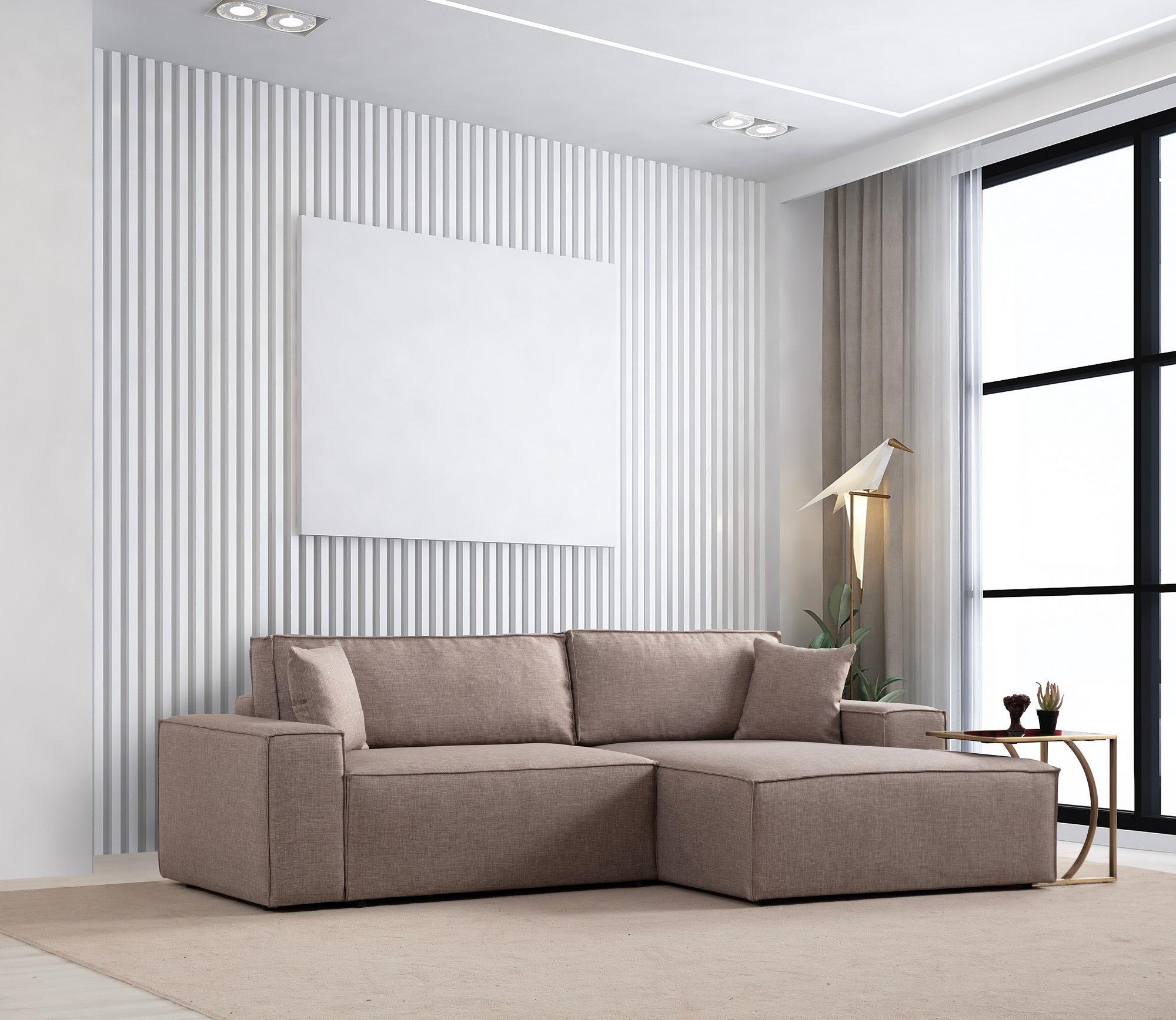 Pƒ±rlo Right Corner Sofa Brown 1