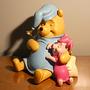  Figur Winnie Puuh & Ferkel Kunstharz Keramik 2000er Jahre 2
