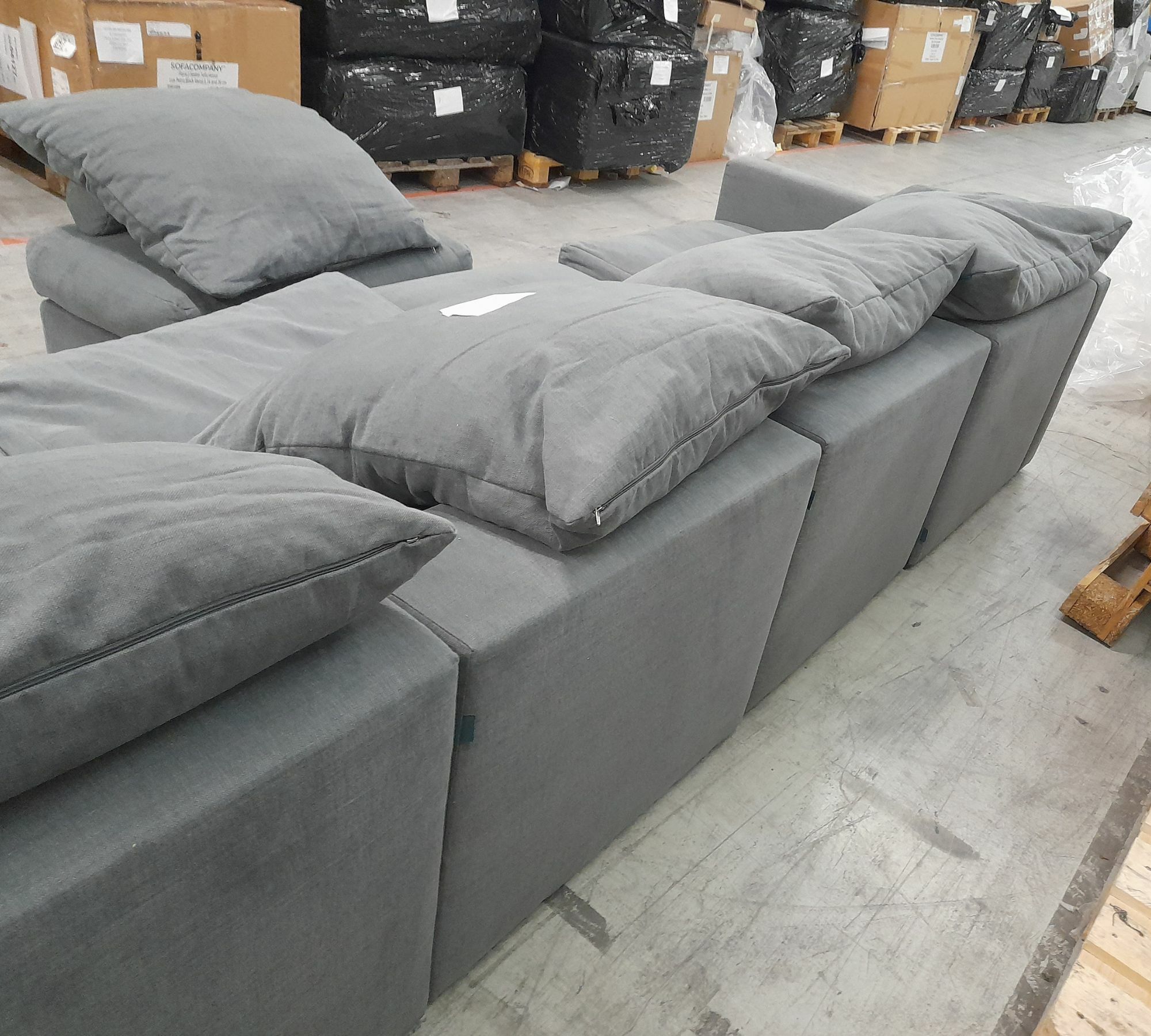 Flayr Sofa Webstoff Schiefergrau 4