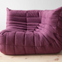 Togo Corner Sofa Textile Aubergine 1