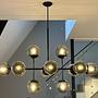 Ballroom Pendelleuchte Glas Messing Schwarz 0