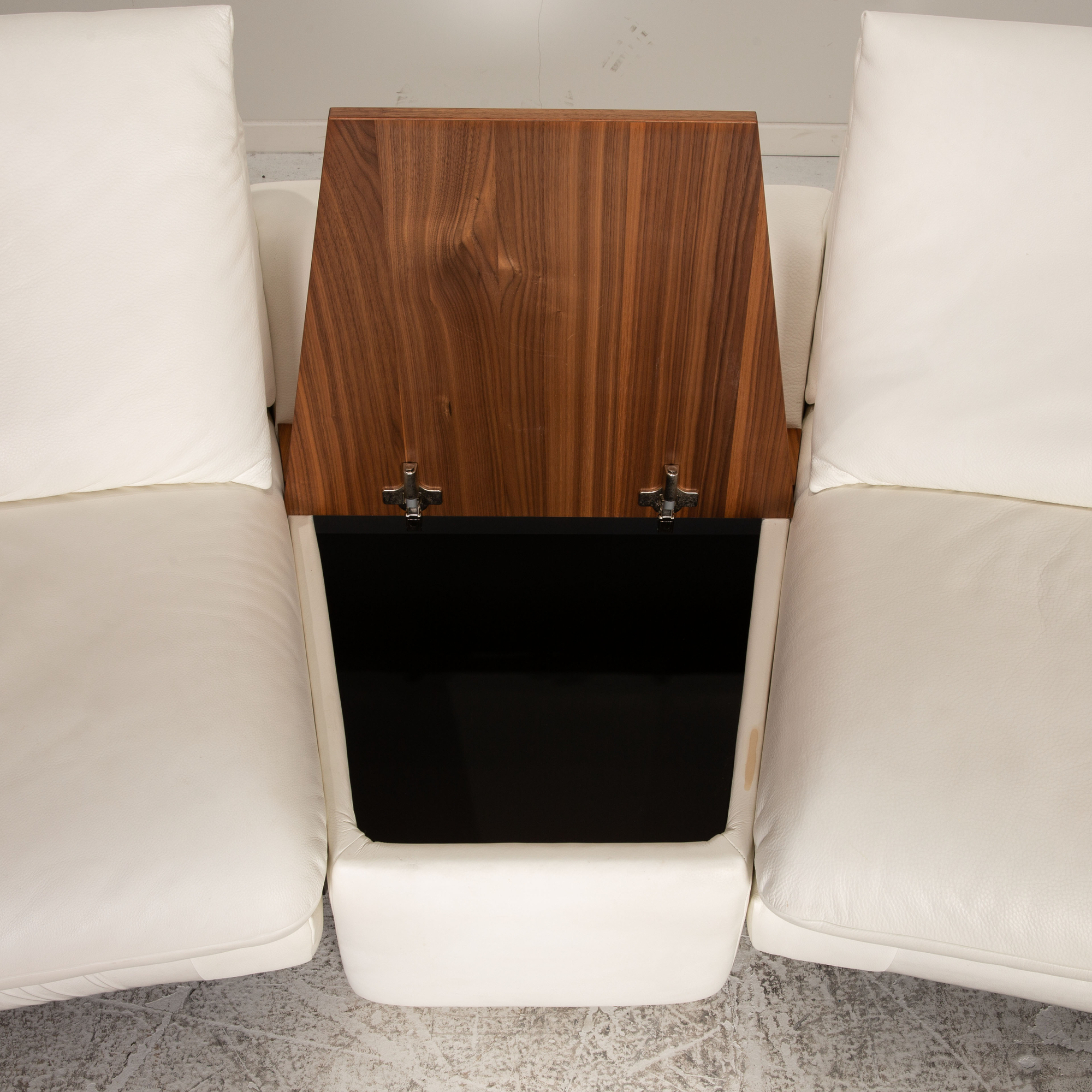 Relaxsofa mit Funktion Leder 2-Sitzer Weiß 3