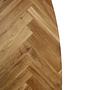 Fishbone Ovale Tischplatte Eiche 1