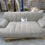 Sofa 2-Sitzer Samt Grau 1