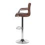2x Barstuhl Fitzgerald Antikbraun Chrom 4