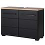 Washbasin cabinet wood black 2