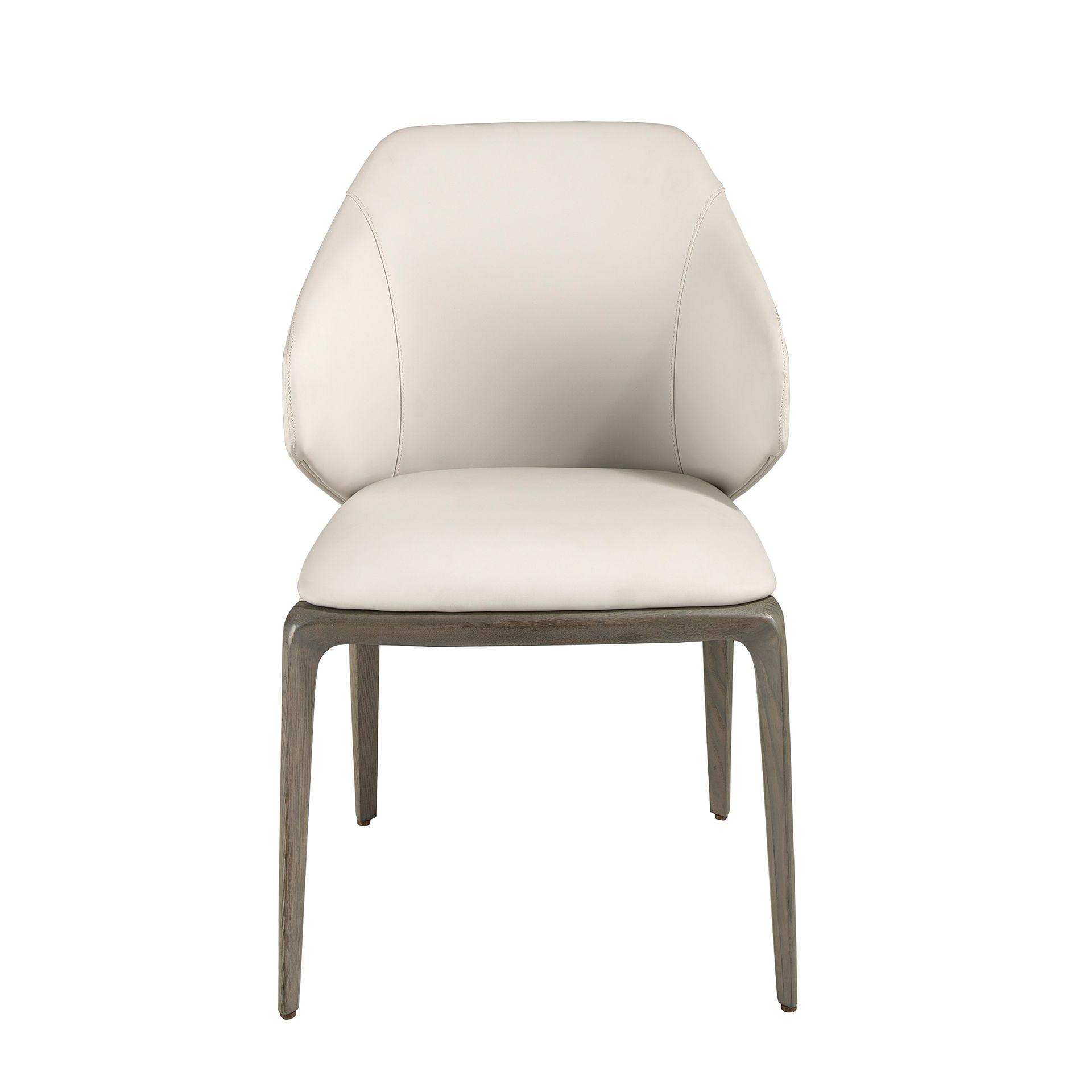 Cream leatherette chair 1